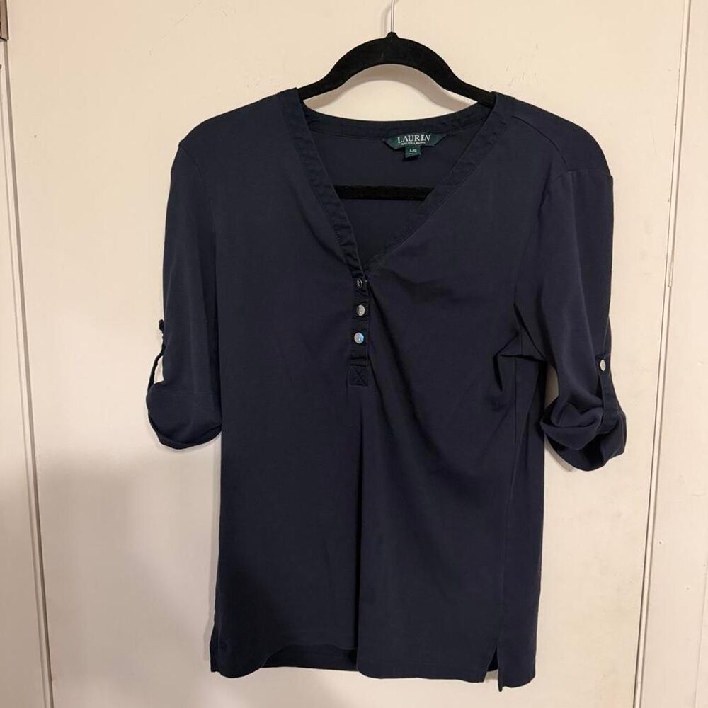Ralph-lauren Women's Navy and Blue Blouse